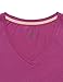 HUE Womens Short Sleeve V-neck Sleep Tee Pajama Top, Passion Pink, Small