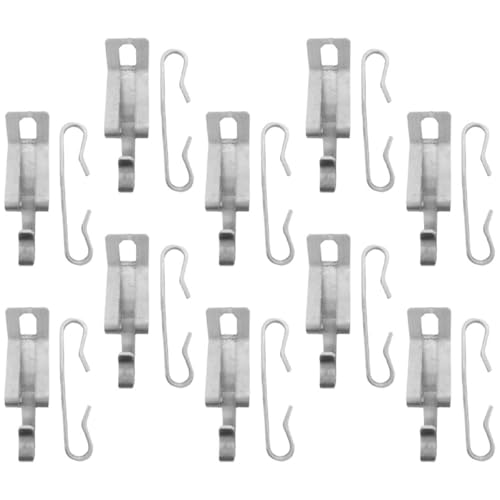 TOGEVAL Kit de 20 Crochets Givrés et Clips pour Câbles Chauffants de Toiture en Aluminium Léger Fixation Sécurisée pour Gouttières Accessoires pour Chauffage Extérieur Pinces à Fil