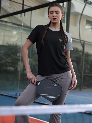 Image of CHKOKKO Gym Tshirt for Women Workout Activewear Regular Fit T Shirt for Woman Round Crew Neck Half Sleeves Best for Sports and Outdoor Activities