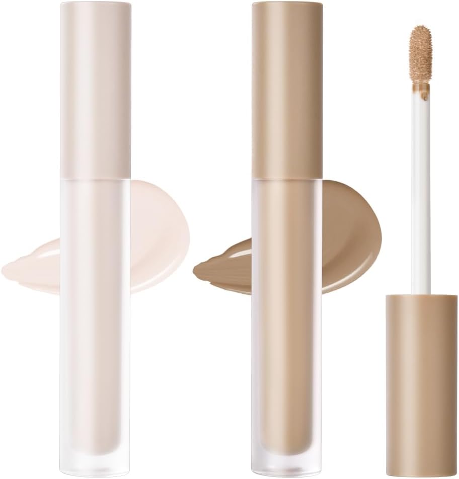 Liquid Highlighter Makeup and Contour with Applicator, Multi-Purpose Contouring Luminize Highlight Makeup, Natural Shine Smooth Lasting Liquid Bronzer Highlighter Set