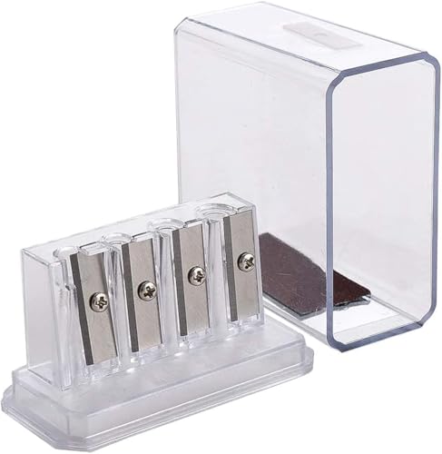 Transparent 4-Hole Charcoal Sharpener