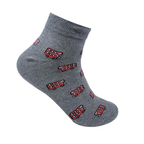 Image of Mint & Oak Men Ankle Socks, Printed Funky Socks, Cotton Unisex Ankle Length Sock, Odour Free Socks - Pack of 1