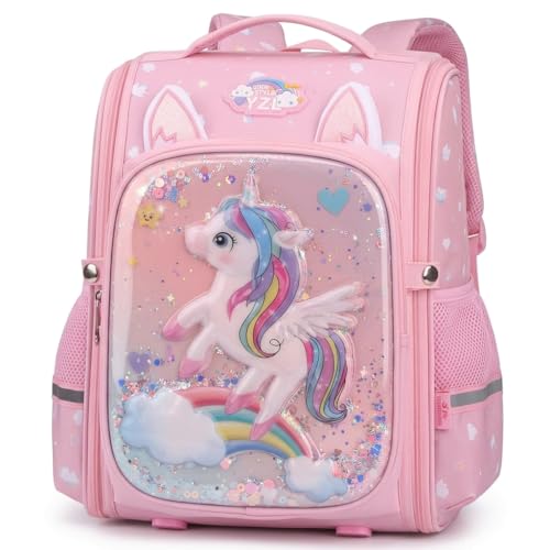 Image of Elios Mermaid School Backpack for Girls Age 6 to 10 | 6-Point Spinal Care Design | Smart Spine System | Water Resistant, Reflective Safety Strips, Lightweight Ergonomic Bag for Class 2 to 5