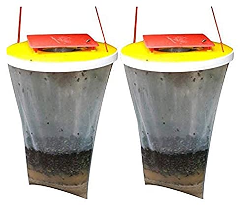 ZYuan Sacs De Piège À Mouches, Piège À Mouches Extérieur Jetables De Grande Capacité Pièges À Mouches Suspendus Extérieurs Jetables Killer Top Pièges À Mouches Rouges Lutyy (Size : 2pcs) Cover