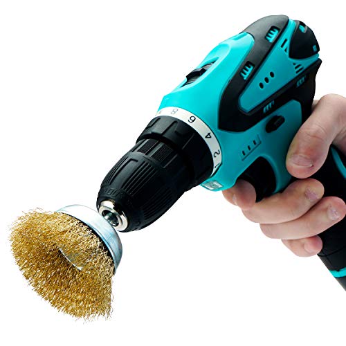 Brosses de roue pour perceuse 1/4 pour enlever flocons et abrasifs