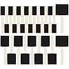 24 pinceles de espuma para pintura, mango de madera, pinceles de esponja para pintar, teñir, barnices y proyectos de manualidades (1, 2 y 3 pulgadas)