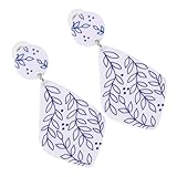 Acrylique confortable : le matériau acrylique léger garantit que ces boucles d'oreilles sont confortables pour un port prolongé, boucles d'oreilles rétro, boucles d'oreilles de style vintage