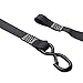 Seamander Motorcycle Tie Down Straps Cam Buckle Tiedown with Spring Loaded Keeper Clip,3330Lb Break Strength (Black(2-Pack))