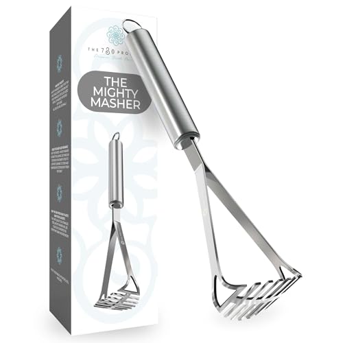 The 730 Project Mighty Masher, Baby Food Masher for Starting Solids Essentials, Baby-Led Weaning Mini Avocado and Potato Masher, Stainless Steel Potato Smasher Tool