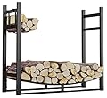 Fire Beauty Fireplace Log Rack with Kindling Holder Firewood Holder for Wood Storage Storage Log Holder (14.3lb)