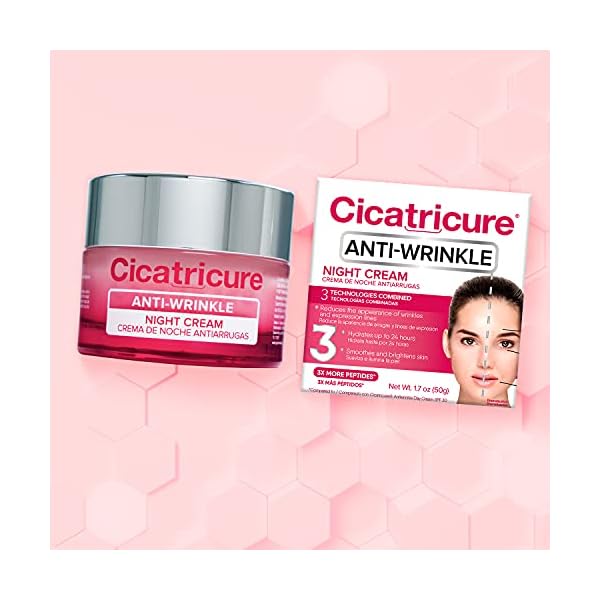 Cicatricure Anti-Wrinkle Night Face Cream: Intensive Overnight Aging Care, Moisturizes & Reduces Fine Lines, Advanced Anti-Aging Formula, 1.7 fl oz