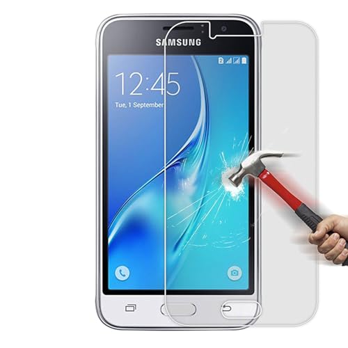 Shatterproof Anti-Scratch Anti-Shatter Anti-Bubble Bubble-Free Clear 9H Hardness Tempered Glass Screen Protector Film Compatible with Cricket Samsung Galaxy Amp 2 SM-J120A Phone