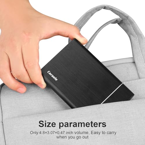 Image of 1TB Portable External Hard Drive USB3.0 Mobile HDD Storage for PC, Mac, Desktop, Laptop, Mac, Chromebook, Xbox One, Xbox 360, PS4 (Black)