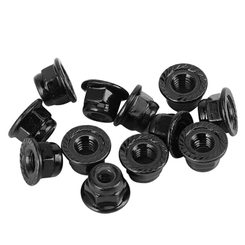 12PCS RC CAR CAR BLACK NONSLIP LOCK NUTS for Axial 4 6 SCX10 4mmzC[bNibgANZT[1/10 SCfƌ݊ ()