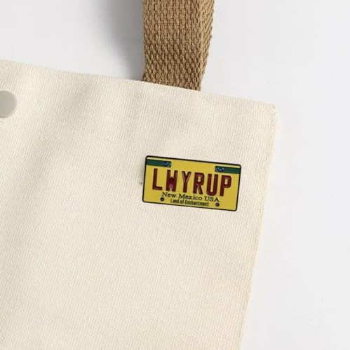 Image of LWYRUP Lawyer Up Car License Plate Better Call Saul Goodman Breaking Bad TV Show New Mexico Land of Enchantment 1.2 inch Enamel Pin Badge