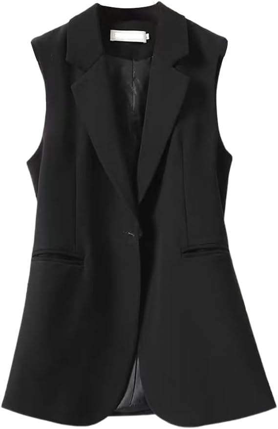 IDEALSANXUN Long Vest for Women Sleeveless Blazer Jackets Vest Tops - Image 2