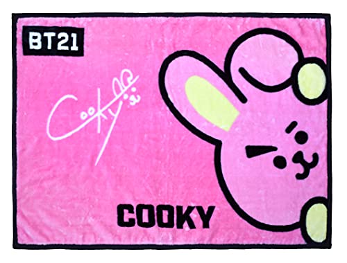 丸眞 ひざ掛け BT21 ひょっこり_COOKY 公式 グッズ ブランケット H70×W100cm かわいい ふわふわ おしゃれ 防寒グッズ 5785000600