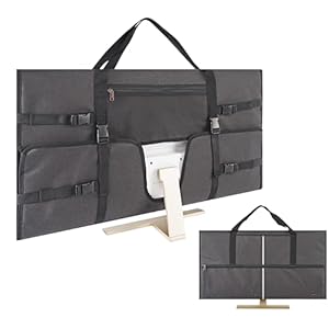 Kingshion Sac de transport de voyage compatible avec ordinateur de bureau tout-en-un de 32" et moniteur de 81,3 cm (gris foncé)