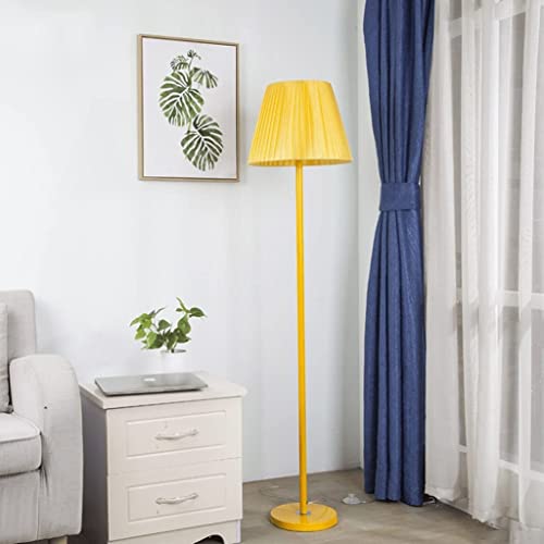 Lámpara de pie para sala de estar con pantalla de tela de diseño simple 4