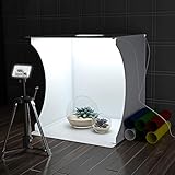 Qulable Photo Studio Box, Mini Photo Shooting Tent Kit, Foldable Photography Lighting Softbox with 6 Colors Photography Backdrops for Advertising Photography Lighting Tool (20 cm Light Box)