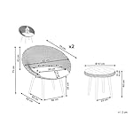 Beliani Bistro-Set Rattan für 2 Personen Hellbeige
