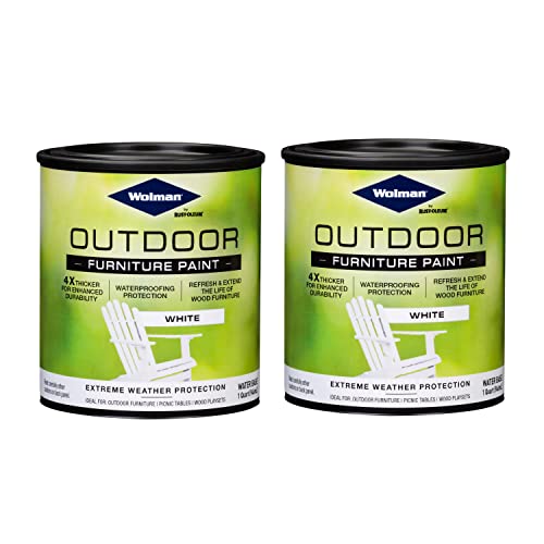 Wolman 360352-2PK Outdoor Furniture Paint, Quart, White, 2 Pack