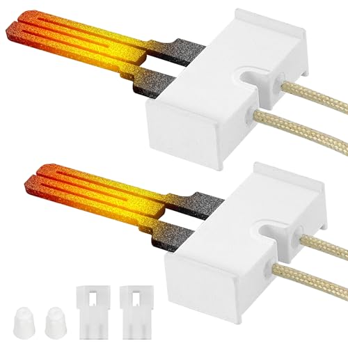 Gas Dryer Igniter WE4X750 4391996 279311 304970 LH33ZS004 Furnace Hot Surface Ignitor Replacement Fit for Ken-more Whirl-pool G-E May-tag Replace LH33ZS003 LH33ZS002 LH33ZS001 By Fetechmate -2 Pcs