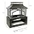 Outdoor Wood Burning Fireplace, Large Outdoor Log Burner Fire Pit with Log Grate and Poker, 37" x 32" x 18" Large Metal Firepit for Patio Garden Backyard