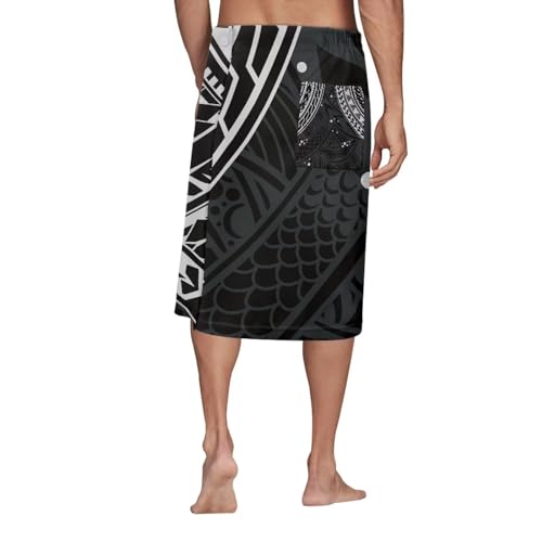 Men's Sarong Hawaiian Swimsuit Bottom Polynesian Wrap Skirt Pareu Tropical Print4