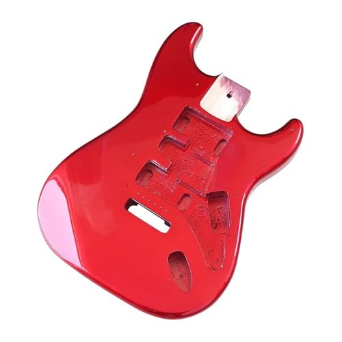 ギター本体 メタリックレッドポプラウッドエレキギターボディ DIY ギターバレルギターパーツ 5.7 センチメートルポケット幅