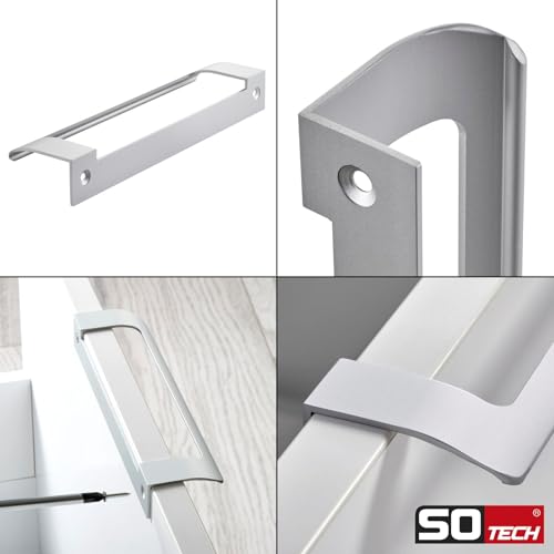 Tirador de muebles antihuellas de 160 mm para solucionar el desgaste en cajones y armarios 3