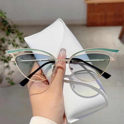 Lunettes de soleil œil de chat au design creux et finitions mode - 3