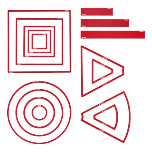 AHANDMAKER Juego de 16 plantillas de hechizos AOE con marcador de daño, incluye 5 plantillas cuadradas, 4 círculos, 4 conos, 3 líneas, accesorios de juego para DND y otros juegos de mesa RPG, color