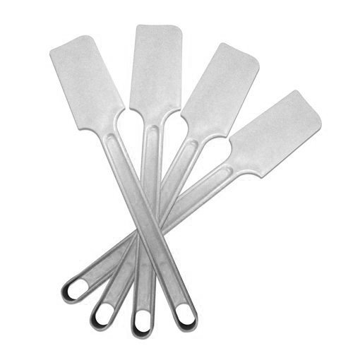 Poloplast - 5 espátulas blancas para helados, 34 cm de largo, 5,5 cm de diámetro, de plástico, semi rígidas, para heladería y repostería