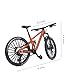 Kuasting Die-Cast Mountain Bike Toy Downhill Bicycle Model 1:8 Scale Mini DS Cake Topper DH Desktop Decoration Crafts for Cycling Lovers Bike Racers Athletes Children Boys and Girls (Orange)