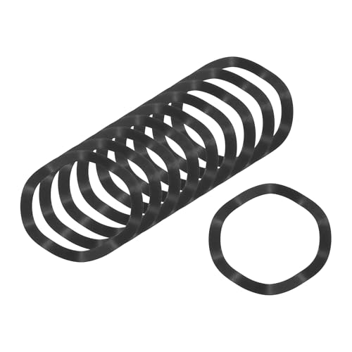 uxcell Wave Spring Washer, 50Pcs 1.97"x1.57"x0.02" (ODxIDxT) - Iron Curved Washer for Screw Bolt, Wave Washers Gaskets for Machinery (Black)