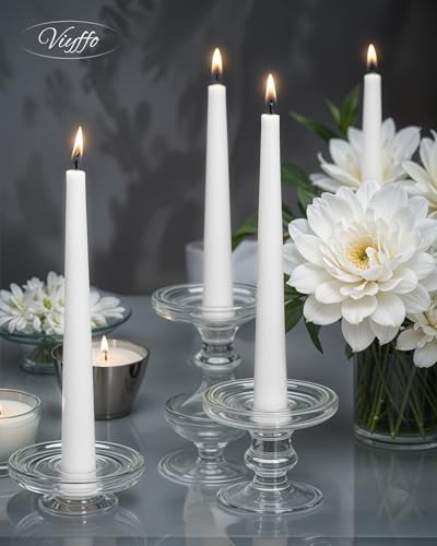 Viyffo VYN108 Taper Candles 12 Inch White Set Of 12 Unscented thumb #3
