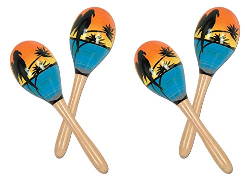 Beistle Tropical Fun Party Maracas 4 Piece, 8
