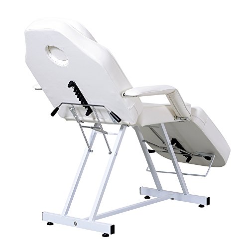 Beauty Salon Chair Massage Table Tattoo Facial Therapy Couch Bed Stool (Salon Bed spa Chair, White) - Thumbnail 6