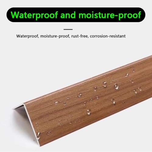 Protector de aluminio para escalones de 100 cm en madera teca roja 6