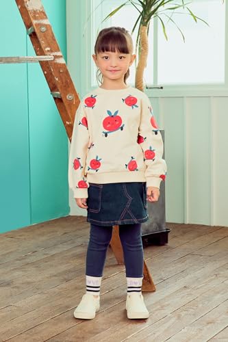 Kids Toddler Girls Love Lettering Striped Ankle Soft Stretchy Cotton Fashion Leggings – Made in Korea3