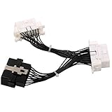 OBDSpace OBD2 16Pin OBD2 Splitter Extension Cable Male to Dual Female Y Cable, J1962M to 2-J1962F