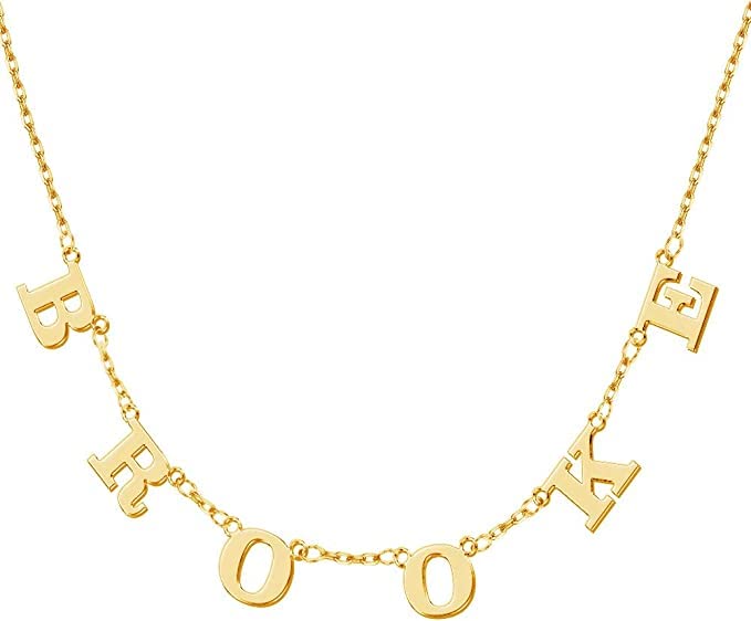 Buy RoiDes Arts Customized Name Alphabet Necklace,Custom Initial