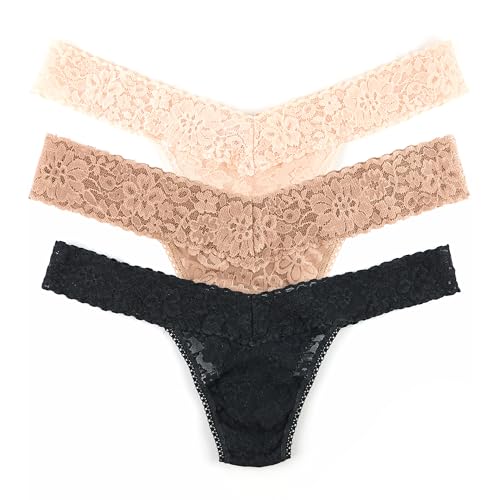 Image of hanky panky - Daily Lace Low Rise Thongs for Women | 3 pack | Comfortable Seamless Underwear Lingerie | One Size (2-12)