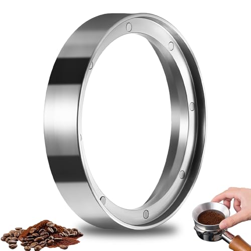 Stainless Steel 58mm Dosing Ring for Espresso - Coffee Dosing Funnel Compatible with 58mm Portafilter & Tamper Station