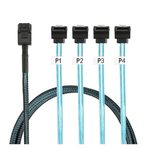 Cable Interno HD S-AS (SFF-8643) a 4x SATA Host miniatura 4