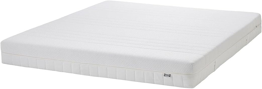 Double bed, white, 160x200 cm, hard