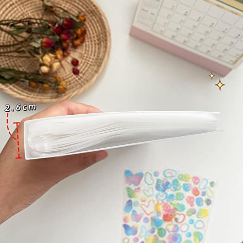 Suporte Portátil para de Armazenamento de Adesivos Decalques de Fotos Organizador de Cartões Postais