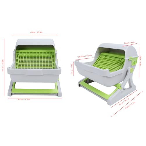 Zunate Caja de para Gatos Autolimpiante, Semiautomática, Plástico PP, Fácil Montaje, Estilo Cubo Basculante, Caja de para Gatos Grande para Gatos de Interior - Imagen 6