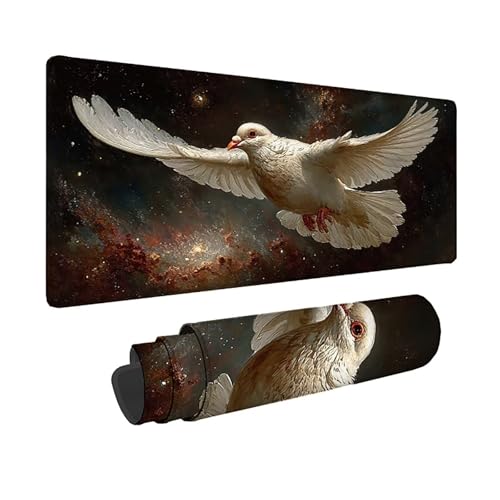 Tapis souris oiseau sous main bureau étanche pour gamer et setup PC